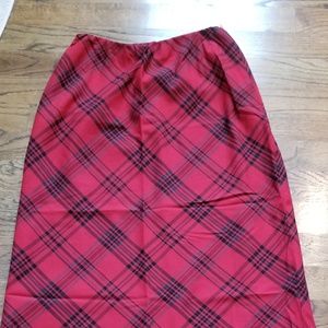 Casual Corner Annex Red Plaid Skirt Sz 14w